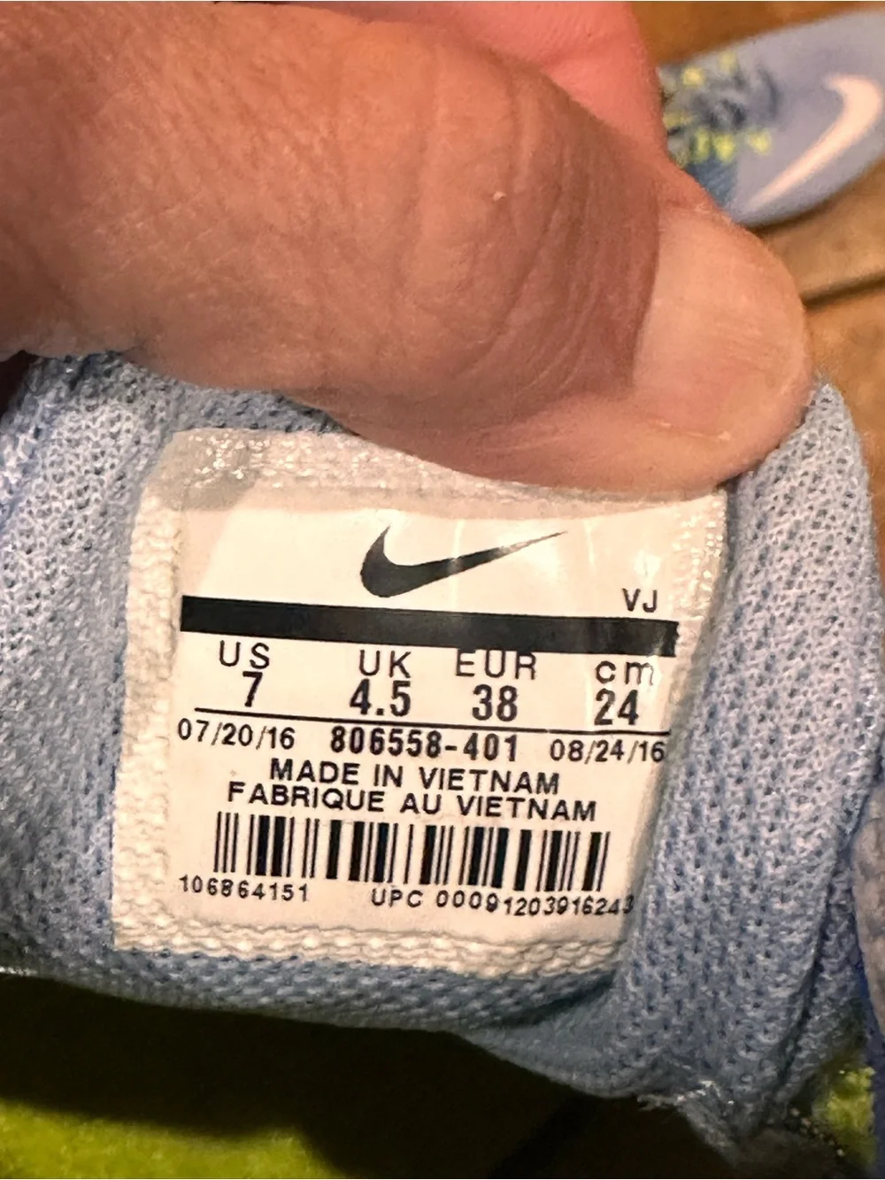 NIKE ZOOM RIVAL S Racing Sprint Shoe Women's size 7 Light blue
